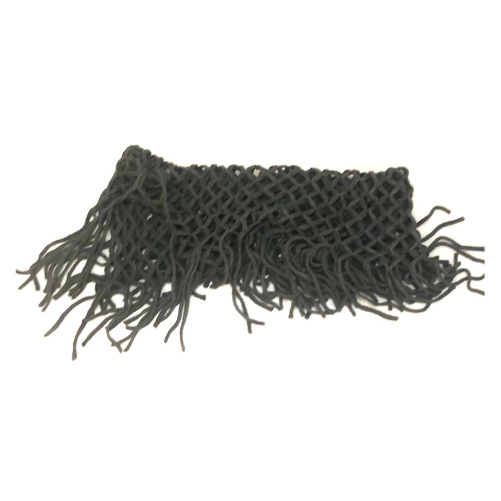 Charcoal gray chenille scarf